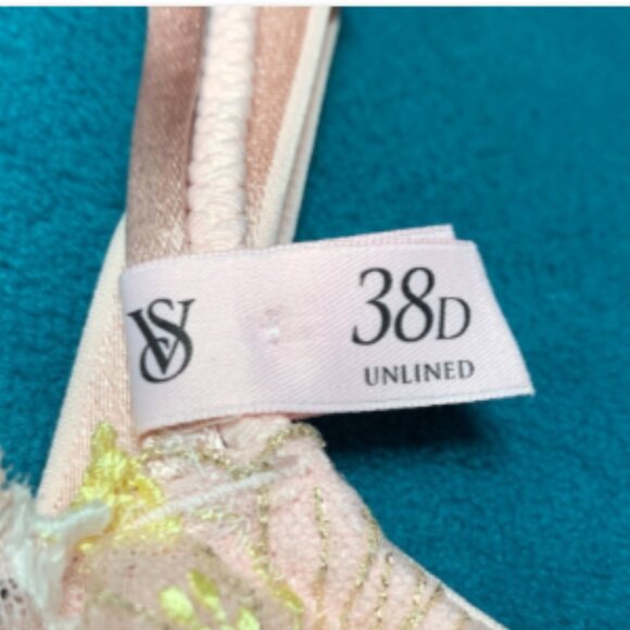 Victoria's Secret Dream Angels Wicked Wildflower Embroidery Unlined Bra 38D Set - Picture 9 of 16